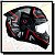 CAPACETE ICON PRO RUSH PRETO E VERMELHO COM ÓCULOS FUMÊ INTERNO - Imagem 5