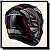 CAPACETE ICON PRO RUSH PRETO E VERMELHO COM ÓCULOS FUMÊ INTERNO - Imagem 3