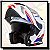 CAPACETE X11 TURNER PRISMA BRANCO AZUL VERMELHO ESCAMOTEÁVEL - Imagem 1