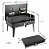 Churrasqueira portátil dobrável com garfo e espátula tipo maleta lap top 43 x 26,5 x 46,5 cm Bom de Brasa para Camping e Praia - Imagem 1