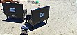 Churrasqueira portátil dobrável com garfo e espátula tipo maleta lap top 43 x 26,5 x 46,5 cm Bom de Brasa para Camping e Praia - Imagem 3