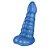 Pênis Feito em PVC Flexível com Escroto Snake 16 x 5cm Azul Cintilante - Imagem 1