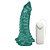 Pênis Feito em PVC Flexível com Massageador Reptile com Vibrador 18 x 4,5cm Verde Cintilante - Imagem 3