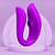 Vibrador de Casal Por Aplicativo , 10 Modos de Pressão e 10 Modos de Vibração Roxo - Imagem 4