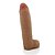 Pênis Realístico em PVC Flexível com Escroto Baguete 24 x 5,5cm Bege - Imagem 3