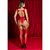 MACACÃO BODYSTOCKING ARRASTÃO VERMELHO COM EFEITO CINTA LIGA E COSTAS VAZADAS - Imagem 2