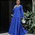 Vestido Linho Decote Quadrado M/L Laço Azul Bic - Imagem 4