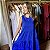Vestido Linho Cava Quadrada Azul Bic - Imagem 3