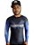 Rashguard Lycra HeadCoach Manga Longa Geometric Azul - Imagem 1