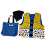 Colete  Ponderado cor Azul Royal com Amarelo Tamanho M -  Pronta entrega - Idade Sugerida: 4 a 6 anos - Frete Grátis - Imagem 1