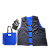 Colete Ponderado cor Brim Preto e Azul Royal Pronta Entrega Tamanho GG-8 a 12 anos- F.Gráti - Imagem 1