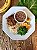 Brasileirinho: Carne desfiada, arroz integral, feijão, couve e banana da terra - 350g - Imagem 1