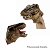 Brinquedo Dinossauro Fantoche de Mão Vinil Verde ou Marrom - Imagem 2