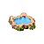 Mini Lago Miniatura Terrário Minijardim Bonsai - Imagem 1