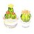 kit 4 Cactos flor resina miniatura terrário maquete bonsai - Imagem 5