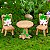 Miniatura Mesa e Cadeira Terrário Minijardim Maquete Bonsai - Imagem 3