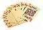 Baralho Premium Folheado Poker Truco Cartas Jogo -  Dourado - Imagem 4