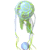 Água Viva Medusa fluorescente Enfeite Silicone aquário - Imagem 12