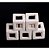 kit 5 Enfeite cubo Cerâmica Decoração Aquário Camarão  Peixe - Imagem 4