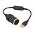 Adaptador Conversor 5v USB para 12v tomada carro barco 60cm - Imagem 1