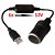 Adaptador Conversor 5v USB para 12v tomada carro barco 60cm - Imagem 2