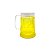 Caneca Transparente de Acrílico c/ Gel - Amarelo - 350ml - Imagem 1