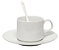 Xícaras de Porcelana com Pires e colher 150ml - Imagem 1