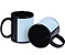 Caneca de Porcelana Preta c/ Tarja Branca - Imagem 2