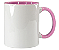 Caneca de Porcelana Alça e Interior colorido - Imagem 1