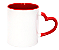 Caneca de Porcelana Alça Coração e Interior Colorido 325ml - Imagem 6