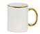 Caneca de Porcelana Alça e Borda Cromada - Imagem 1