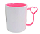 Caneca de Polímero para Sublimação Alça Coraçãozinho 325ml - Imagem 2