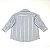 Camisa manga longa listrado azul e off-white - 2 bolsos - Imagem 2