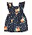 Vestido manga babado - azul marinho - Imagem 1