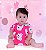 Body Bebê Menina Rosa com Estampa Manga Curta - Imagem 5