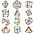 Brinquedo Educativo Edulig Matemática Geometria Poliedros - 15 formas - 82 peças e conexões - construa polígonos também - Imagem 1