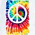 Camiseta Feminina Gola V Cool Tees Tie Dye Simbolo da Paz - Imagem 2