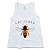 Camiseta Feminina Regata Cool Tees Rock Abelha Let It Bee - Imagem 3