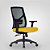Cadeira de Escritório Ergonômica Nr17 Vértice Diretor amarelo - Imagem 1