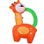 Chocalho e Mordedor Brinquedo de Bebe Girafa Laranja +3 meses Diverte o Bebe - Imagem 1