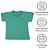 Camiseta Infantil Manga Curta Basica 100% Algodao Verde 1 a 3 - Imagem 4