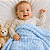 Manta Bebe Enxoval Infantil Menino Maternidade Bolinhas Azul 85cm x 1,15m - Imagem 6