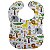 Kit 3 Babador Bebe Impermeavel 25x34cm Varias Estampas Sortidas Botão Pressão Menino Menina - Imagem 14