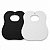 Babador impermeavel Adulto Acamados e Mobilidades Reduzidas Kit 2 babadores Branco e Preto - Imagem 2