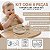 Kit Refeição 8 peças Alimentação do Bebê Silicone Talheres com Ventosa Canudo Babador Cata Migalha - Imagem 8