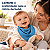 KIt 3 Babadores Bandana Impermeavel Bebe Menino Botão Pressão Cores Sortidas - Imagem 10