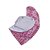 Babador Bandana Bebe Botao Ajustavel Rosa Estampado - Imagem 3