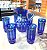 JARRA + 6 COPOS LONG DRINK CRISTAL IMPERATTORE BY STRAUSS - COR AZUL - CX 7 PÇS - Imagem 1