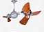 Ventilador Teto Duplo 110/220v Italo Niquel Com Pas Madeira Gerbar - Imagem 1