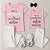 Kit Mãe e filha t-shirts  Pacotinho de amor rosa - Imagem 1